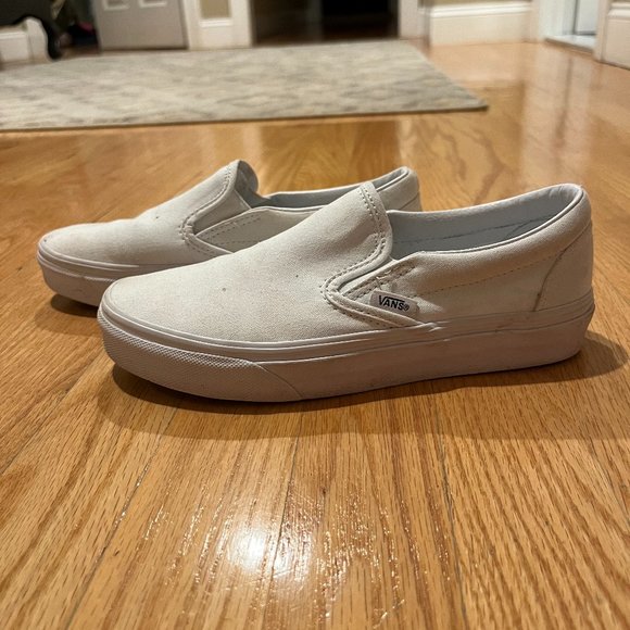 Vans Shoes - Women's white slip on vans